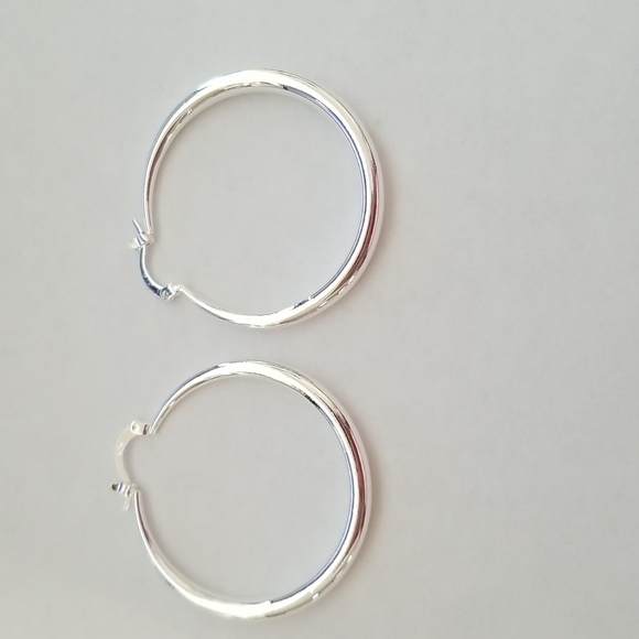 STERLING SILVER HOOP EARRINGS - Picture 4 of 5